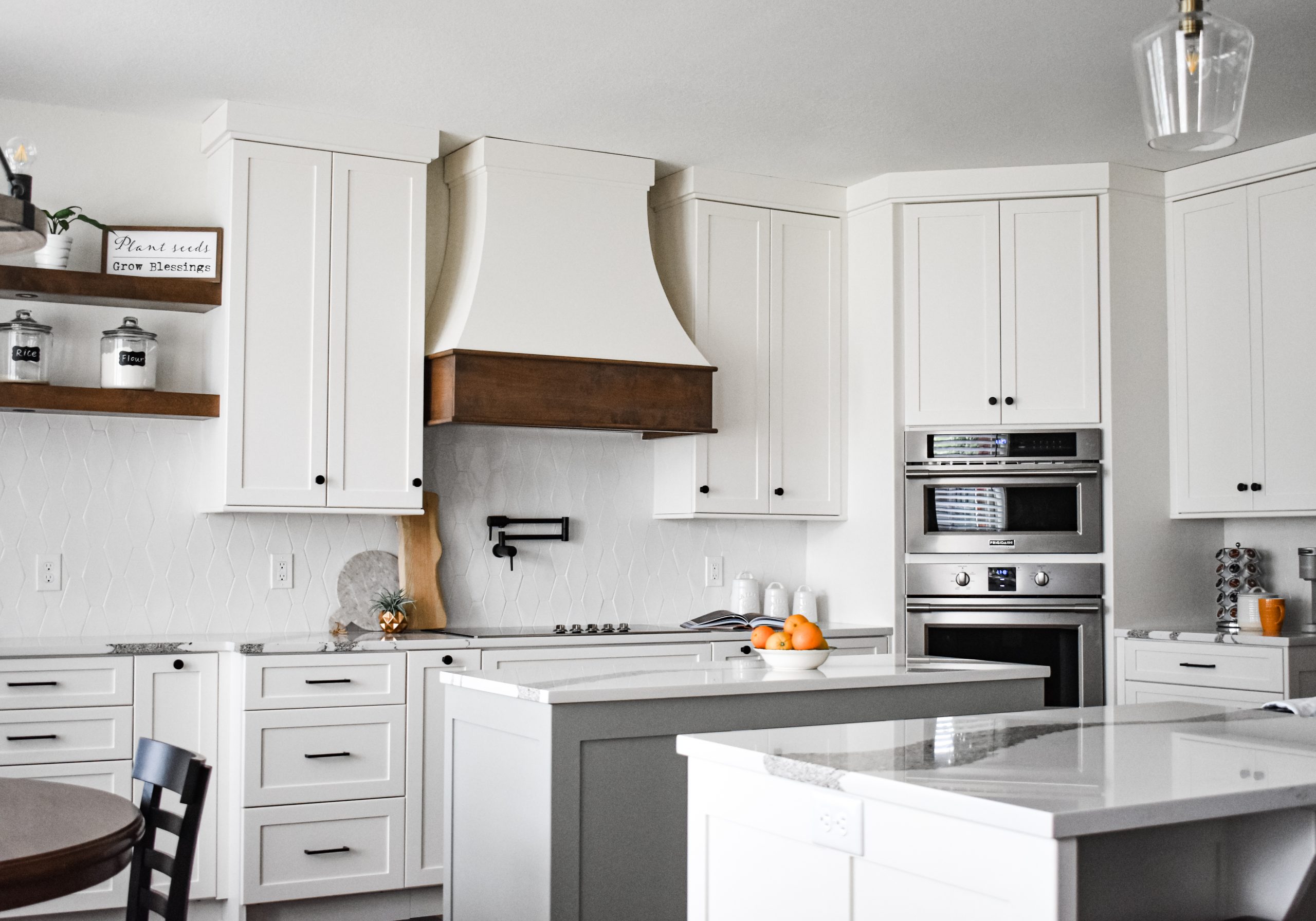 kitchen remodel, modern farmhouse, classic, light, bright, Shaker Cabinet Doors, Rogers, Arkansas